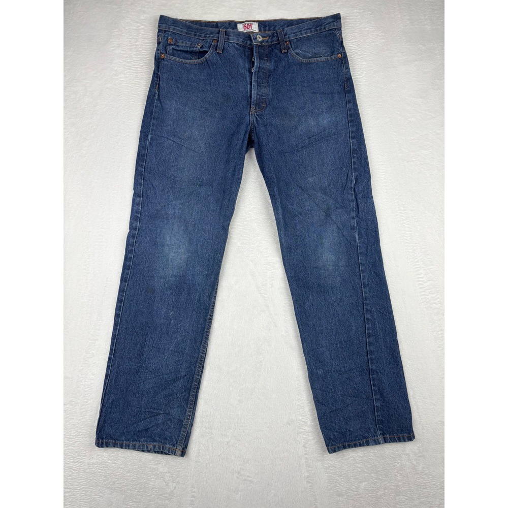 Vintage Levis 501 36x30 Men's Jeans Medium Fade Distress WPL-423‎ on Leather Tag